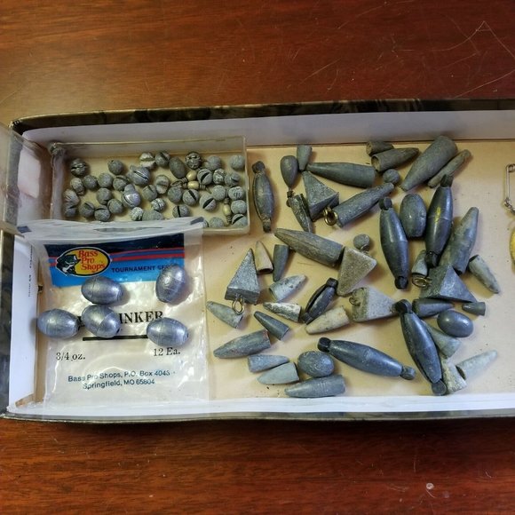 Fishing Weights Lot 70 plus Vintage Various Sizes  Metal Lures Mister Twister - Picture 8 of 8